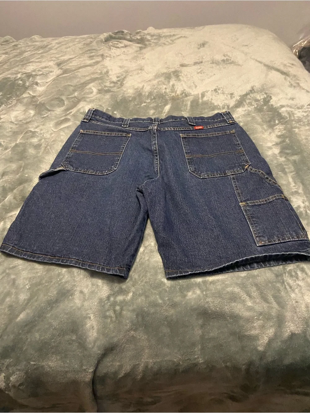 Wrangler Blue Denim Cargo Shorts